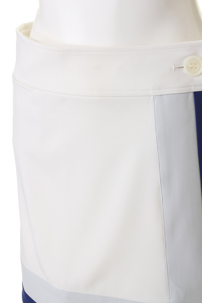 TMG(ティー エム ジー)｜配色ラップスカート/ホワイト の通販