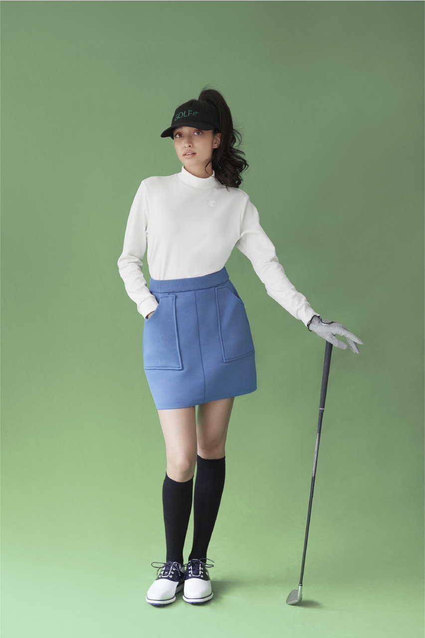 TMG(ティー エム ジー)｜ウォームアップモックネックロンT/オイスター