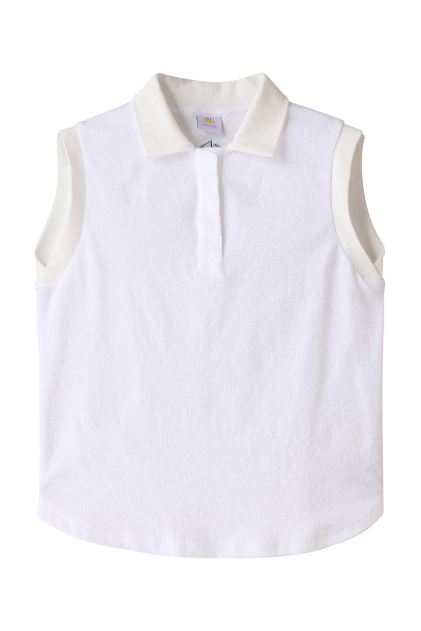 ティー エム ジー/TMGのノースリーブパイルシャツ(ホワイト/TGT24001)