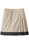 プリーツスカート ティー エム ジー/TMG ベージュ×グレー
