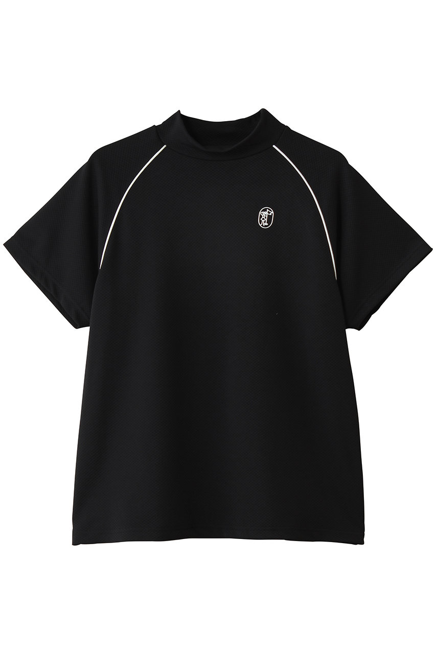 モックネックハーフスリーブシャツ