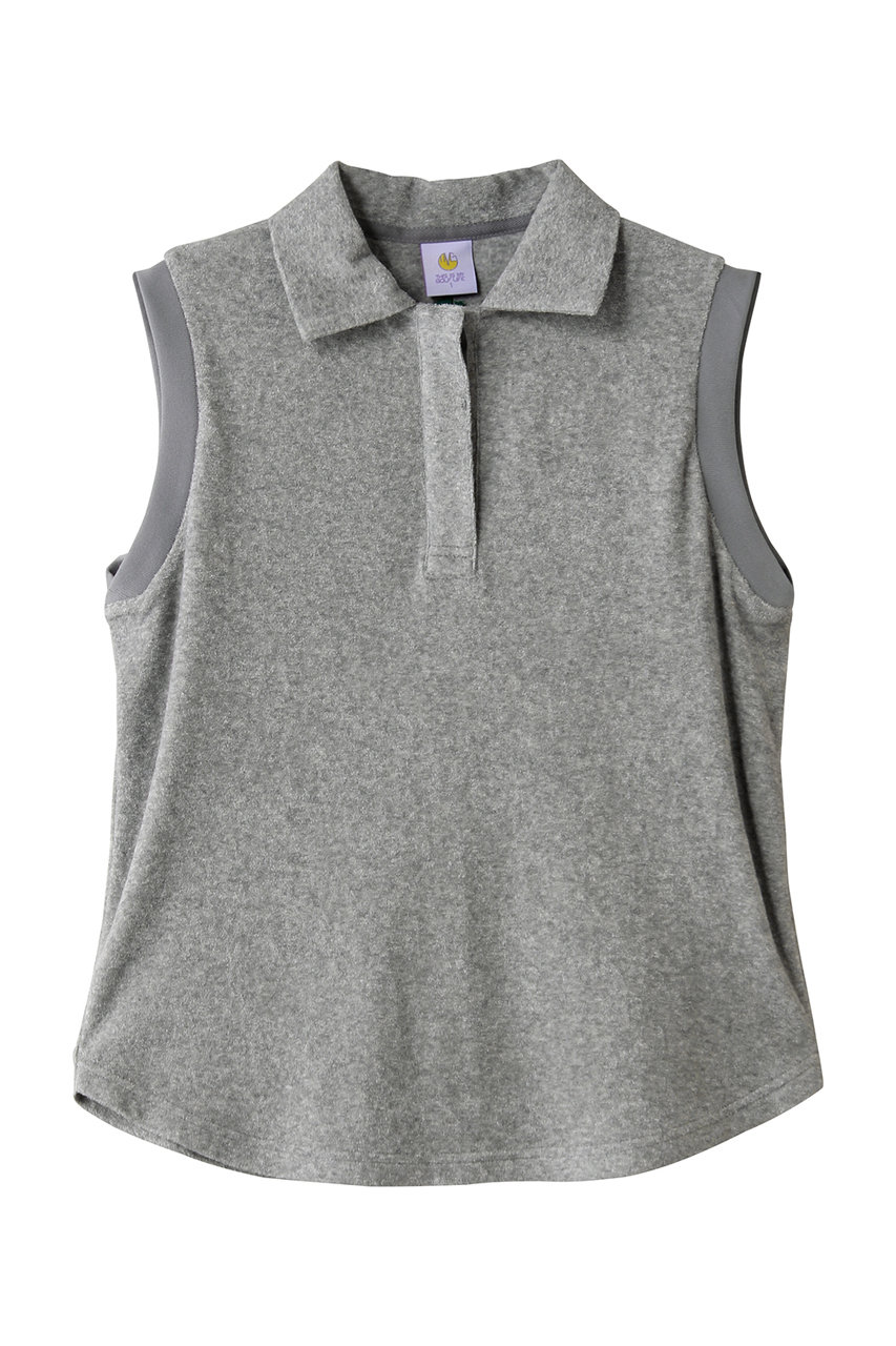 ティー エム ジー/TMGのノースリーブパイルシャツ(グレー/TGT26001)