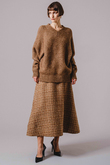 キャメルツイードスカート