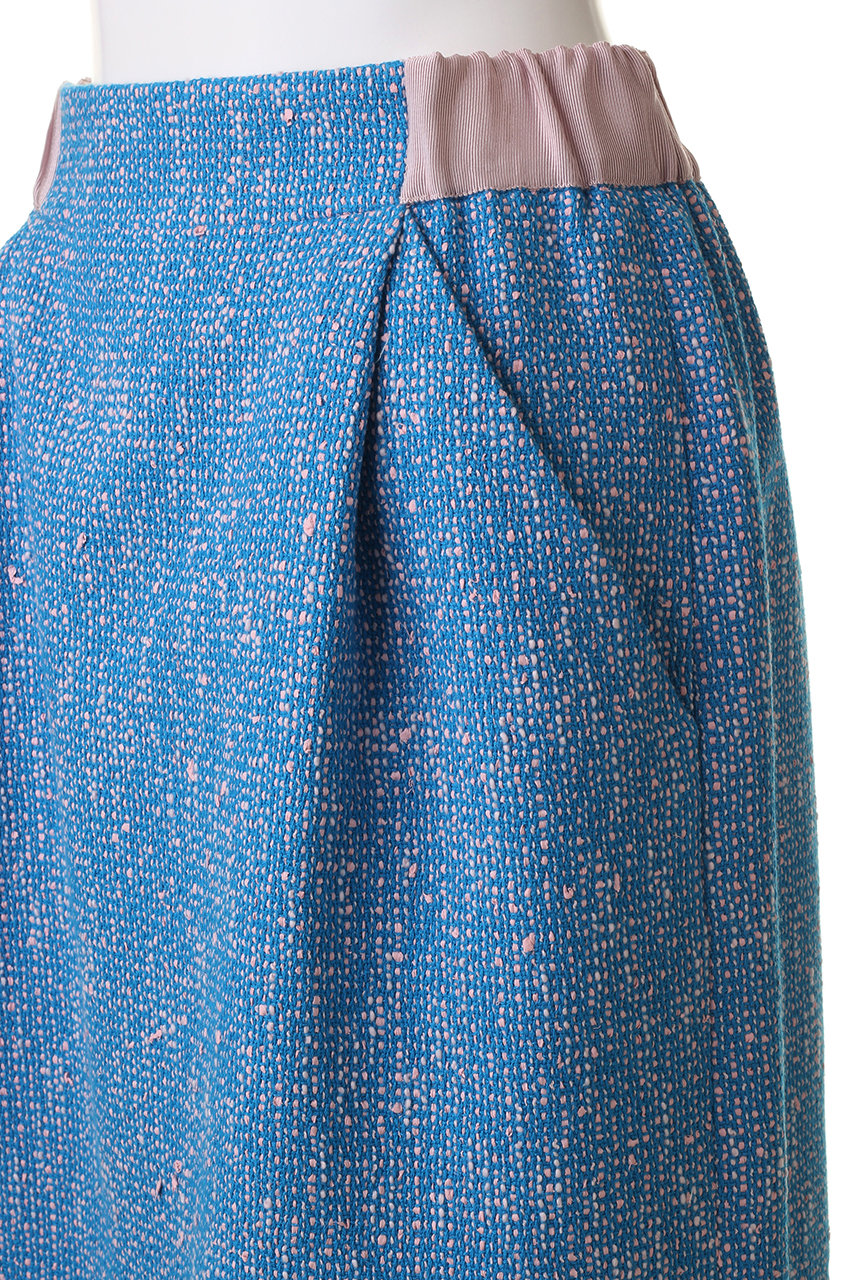 DOMELLE(ドメル)｜LINTON ツイードスカート/ブルー の通販｜ELLESHOP