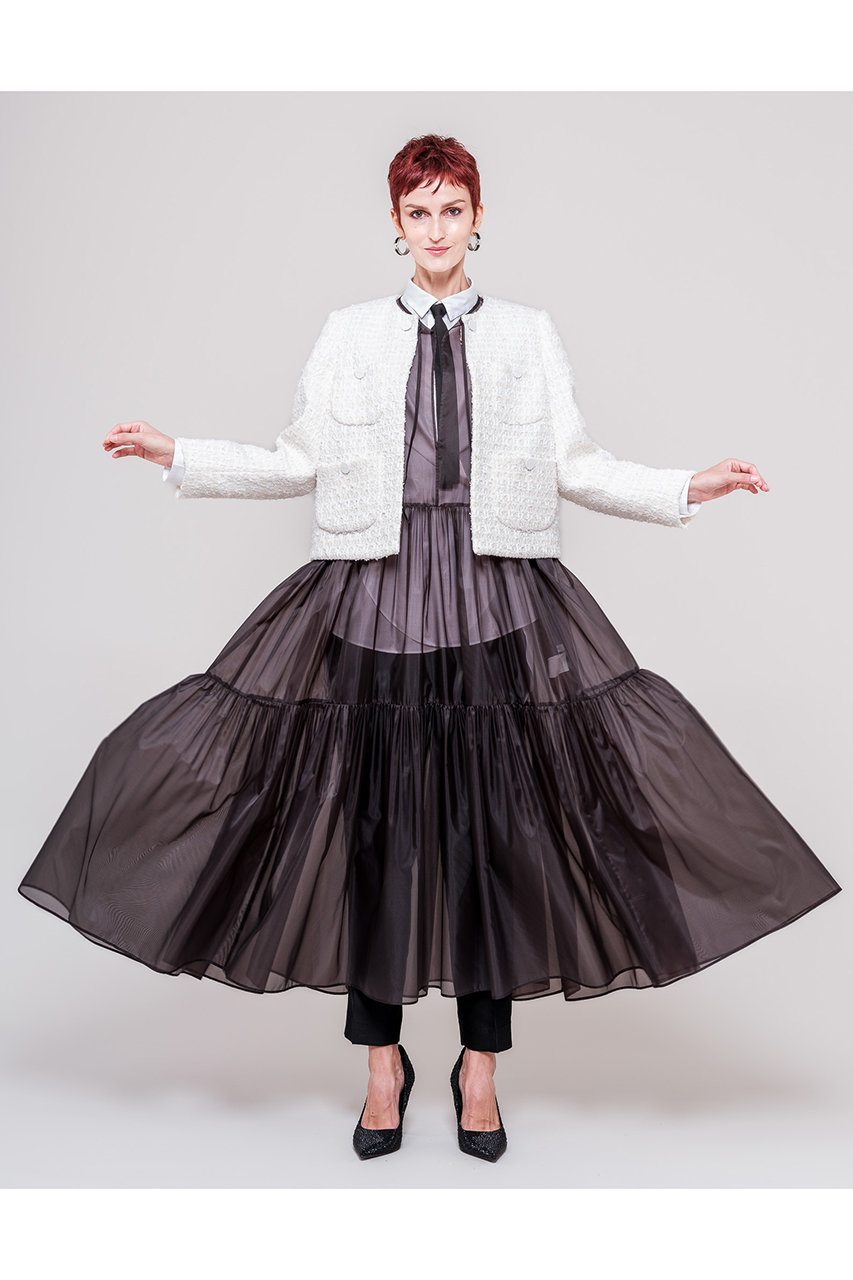 DOMELLE(ドメル)｜LINTON ツイード ジャケット/アイボリー の通販