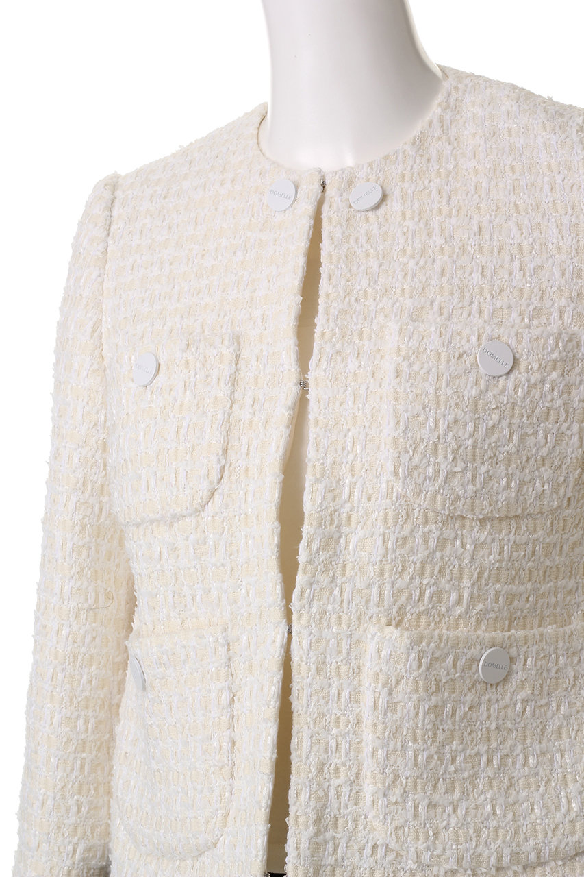 DOMELLE(ドメル)｜LINTON ツイード ジャケット/アイボリー の通販