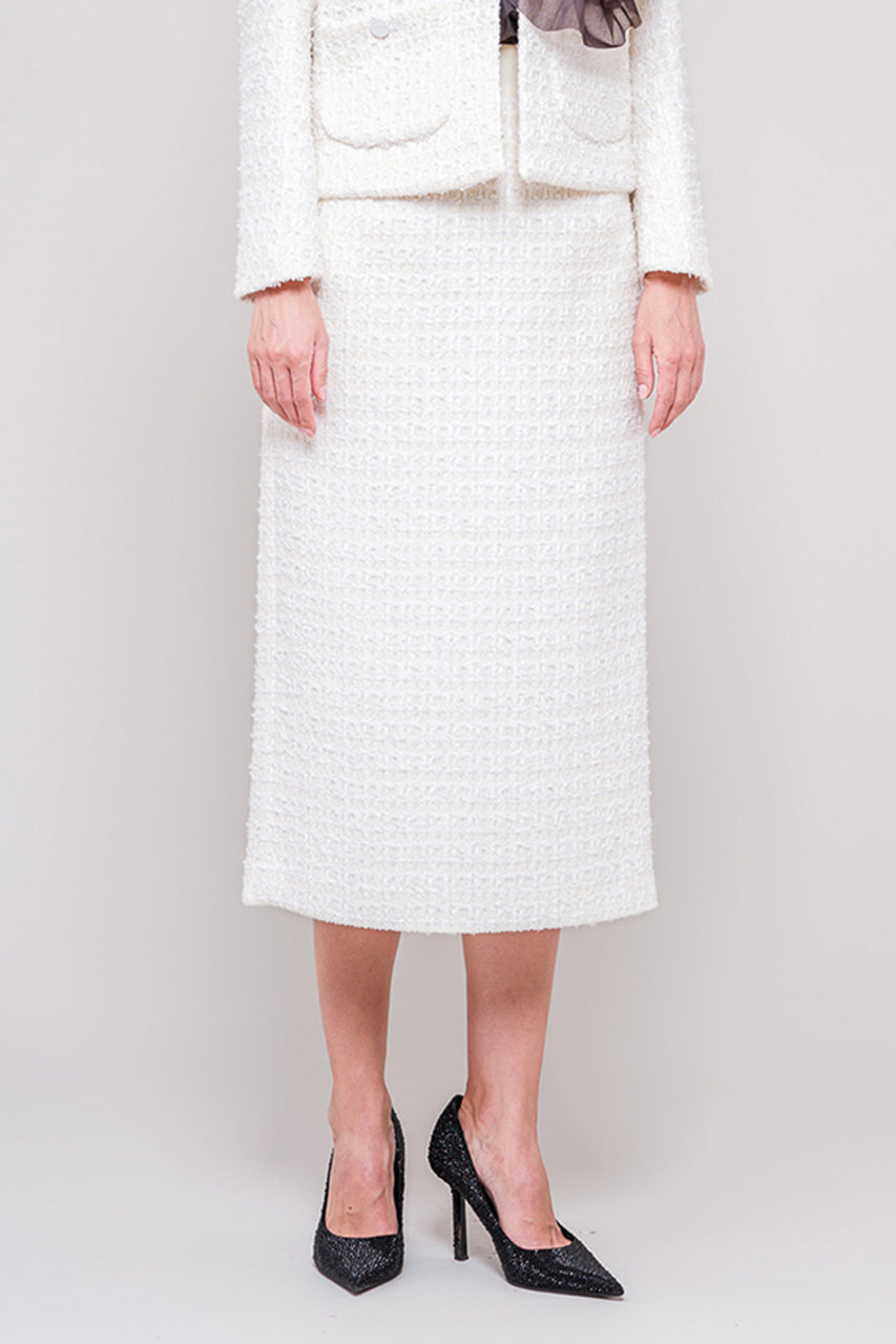 DOMELLE(ドメル)｜LINTON ツイード スカート/アイボリー の通販