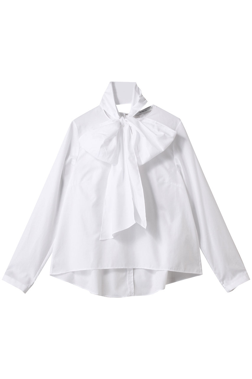 DOMELLE ビッグ ボウタイ ブラウス (ホワイト, 2) ドメル ELLE SHOP DOMELLE ビッグ ボウタイ ブラウス (ホワイト, 2) ドメル ELLE SHOP