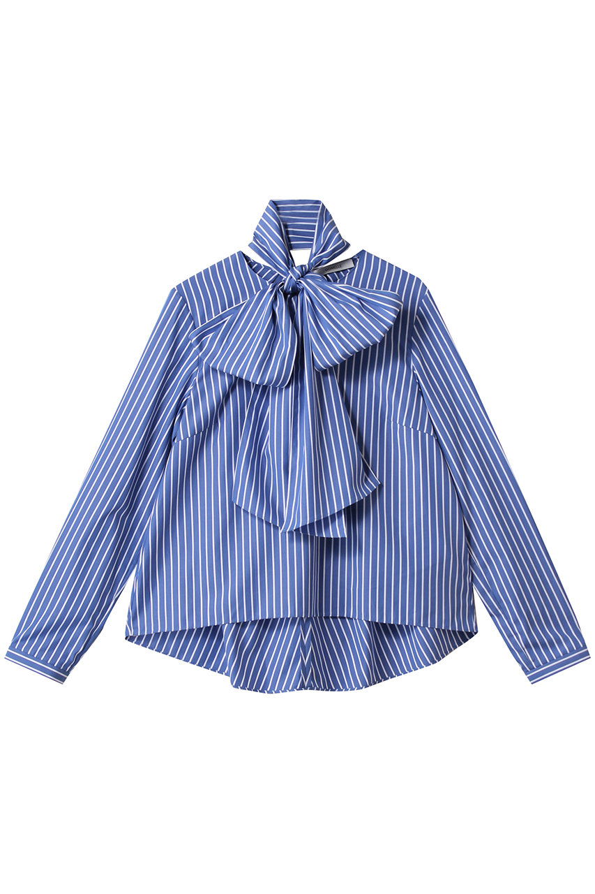 DOMELLE ビッグ ボウタイ ブラウス (ストライプ, 2) ドメル ELLE SHOP DOMELLE ビッグ ボウタイ ブラウス (ストライプ, 2) ドメル ELLE SHOP