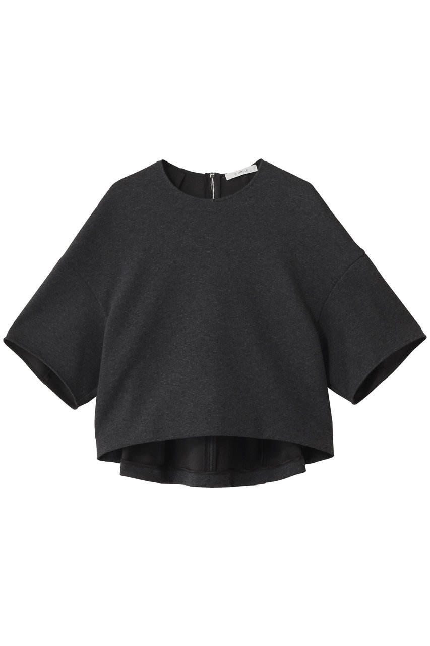 DOMELLE ショート ジャージー トップ (チャコール, 2) ドメル ELLE SHOP DOMELLE ショート ジャージー トップ (チャコール, 2) ドメル ELLE SHOP