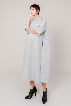 【DOMELLE/ドメル】今期 TENT DRESS ロングワンピース DOMELLE(ドメル)｜ロングドレス/ブラック の通販｜ELLESHOP