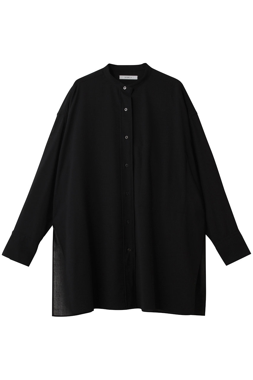 ドメル/DOMELLEのウール ボイル シャツ(ブラック/A3153FB 015)