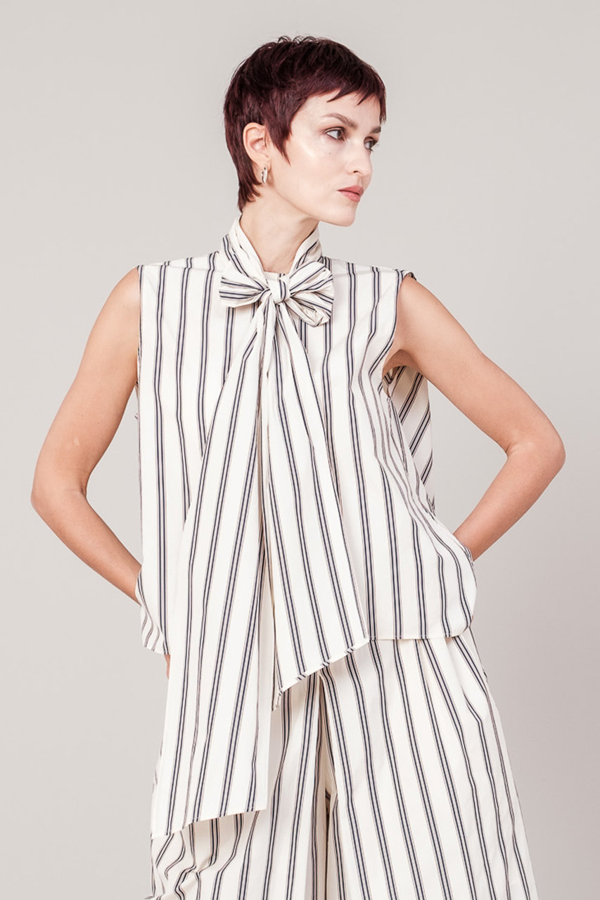 DOMELLE(ドメル)｜ストライプ ブラウス/ストライプ の通販｜ELLESHOP