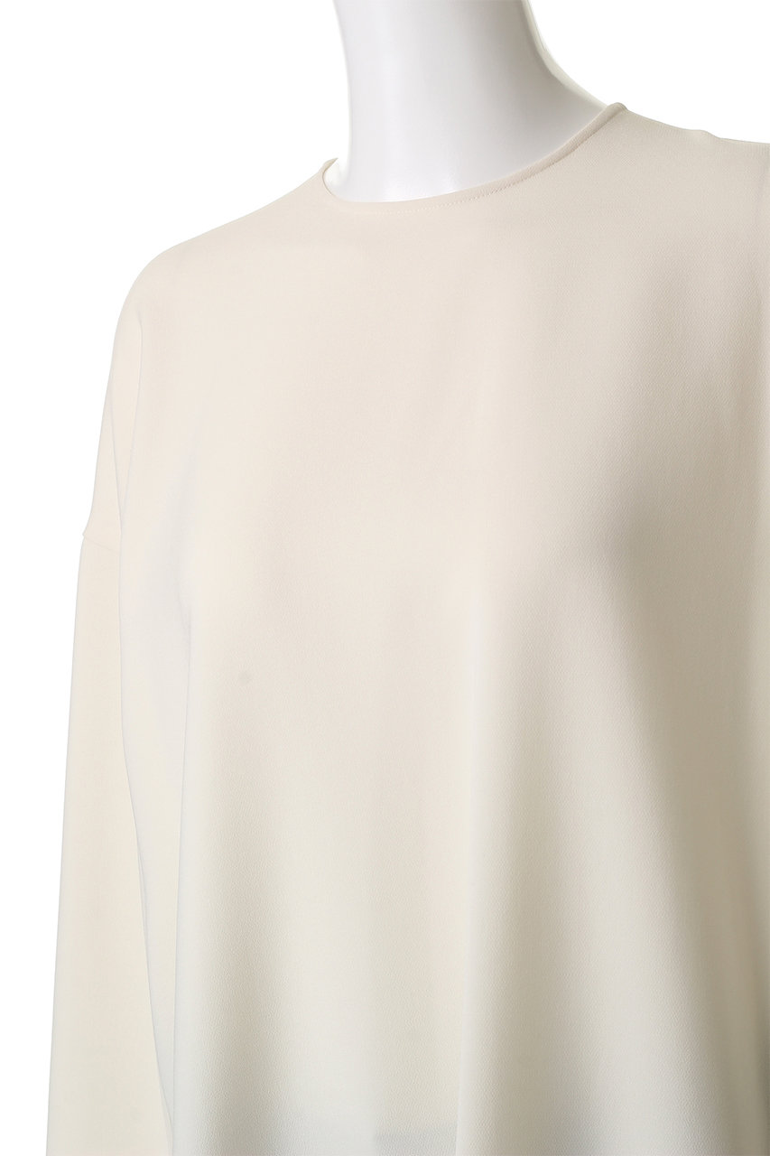 DOMELLE/ドメルORGANDIE BLOUSE オフホワイト DOMELLE(ドメル)｜バック ラウンド ヘム ブラウス/アイボリー の通販