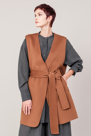 ドメル/DOMELLEのカシミヤ ブレンド　リバー ベスト(110800/110806)