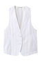 シアー ストライプ ベスト ドメル/DOMELLE ホワイト