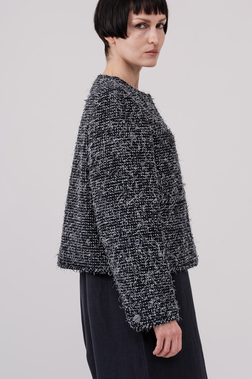DOMELLE(ドメル)｜LINTON TWEED ジャケット/ネイビー の通販｜ELLESHOP 