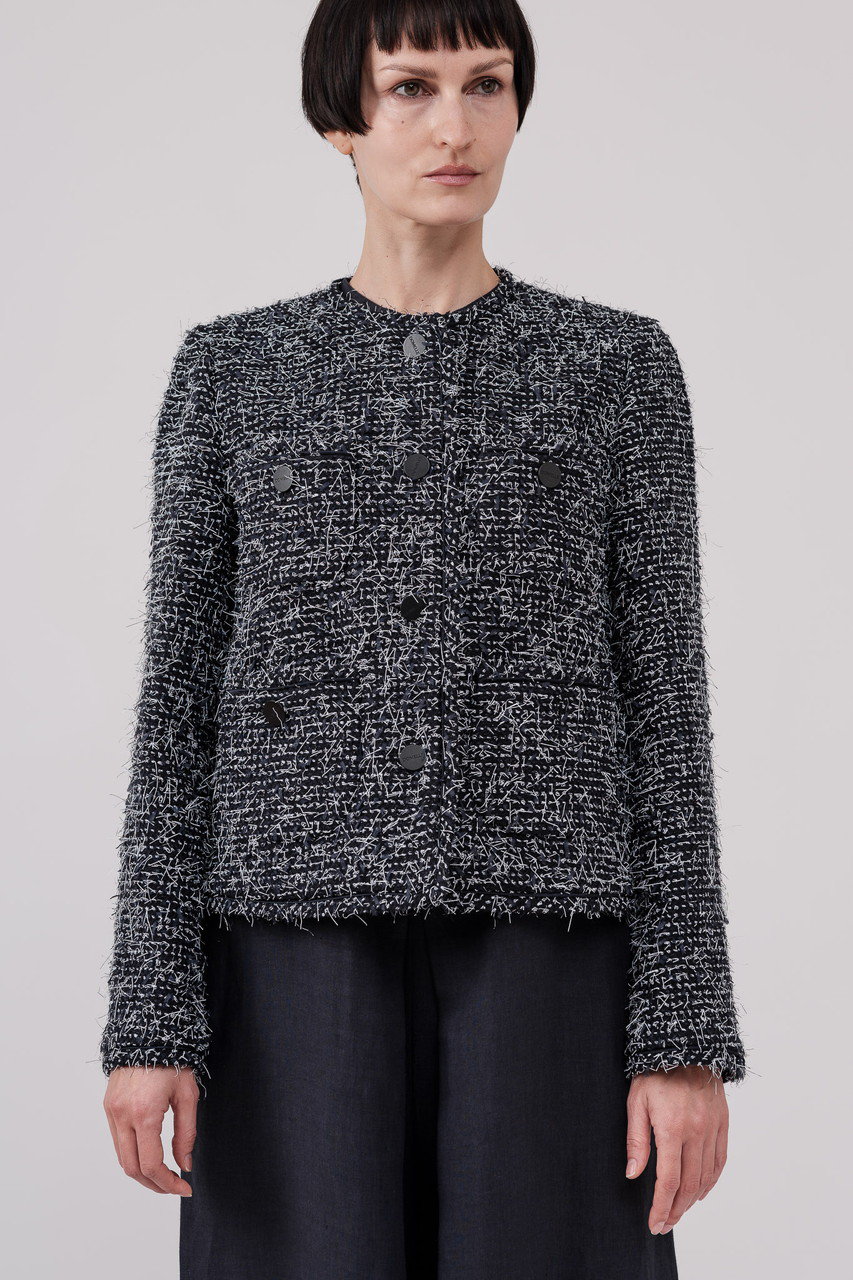 DOMELLE(ドメル)｜LINTON TWEED ジャケット/ネイビー の通販｜ELLESHOP