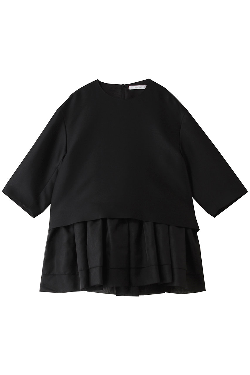 ドメル/DOMELLEのウール シルク ブラウス(ブラック/A3161FB 058)