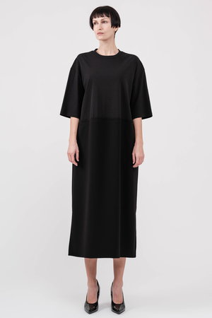 ドメル/DOMELLEの【予約販売】ダブル マテリアル ドレス(110500/110503)