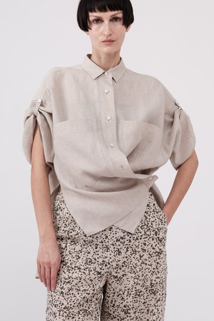 ドメル/DOMELLEの【予約販売】ベルギー リネン シャツ(110400/110402)