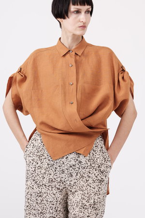 ドメル/DOMELLEの【予約販売】ベルギー リネン シャツ(110400/110402)