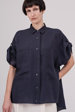 ドメル/DOMELLEの【予約販売】ベルギー リネン シャツ(110400/110402)