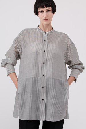 ドメル/DOMELLEのウール ブレンド ボイル シャツ(110400/110403)