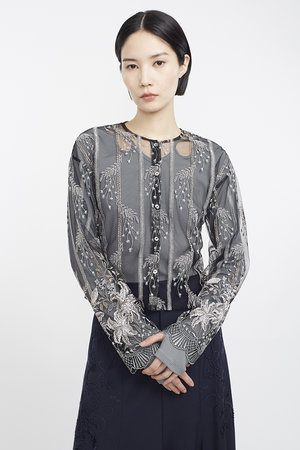 ミューラル/MURRALのClassic lace カーディガン(110400/110403)