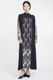 Framed flower lace ドレス