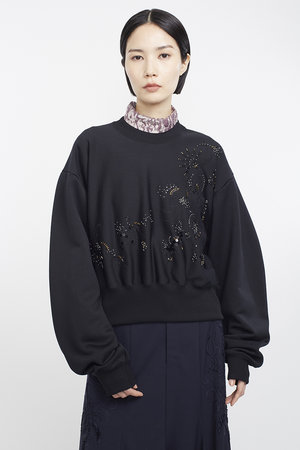 ミューラル/MURRALの【予約販売】Glint ビーズ刺しゅう スウェット