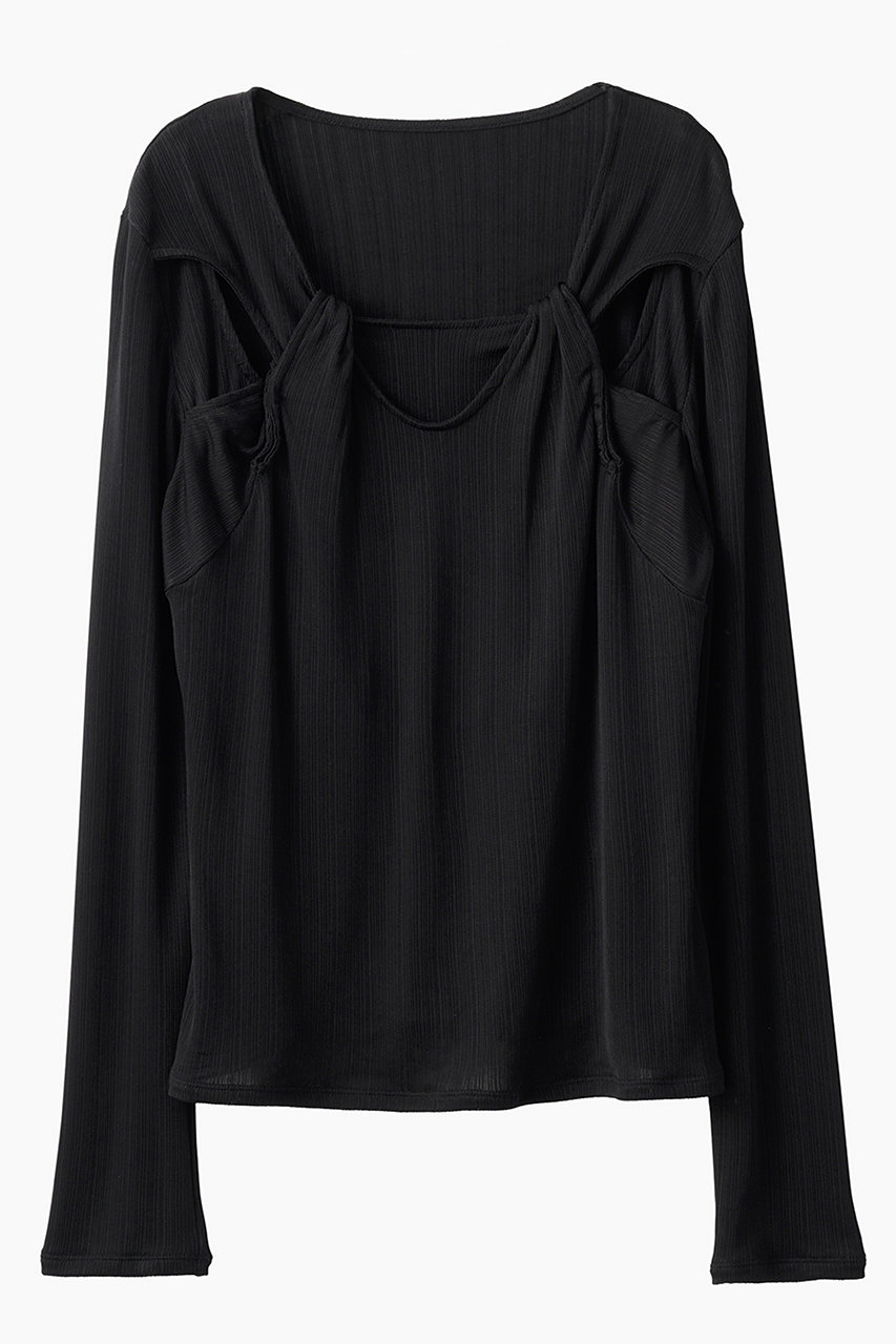MURRAL Twist トップス (ブラック, 2) ミューラル ELLE SHOP MURRAL Twist トップス (ブラック, 2) ミューラル ELLE SHOP