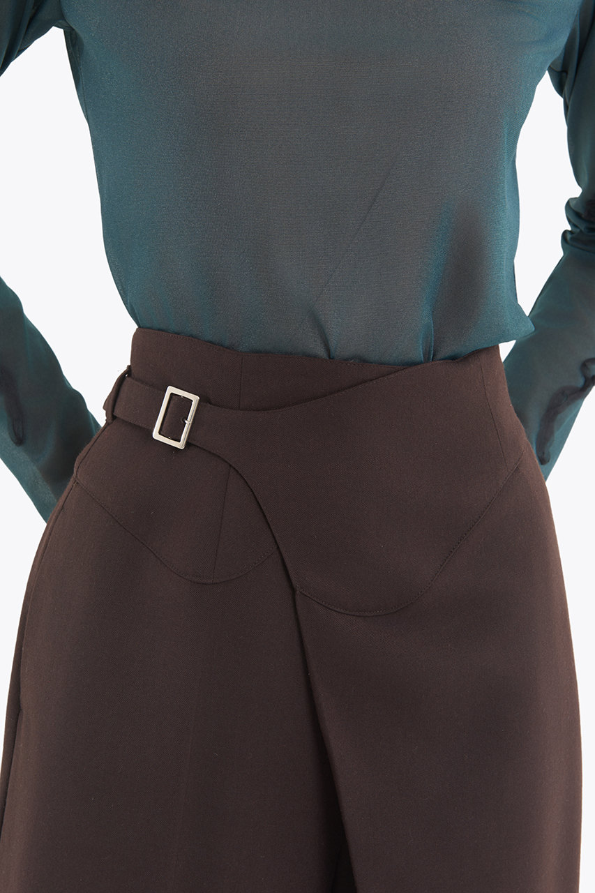 MURRAL(ミューラル)｜Gurkha アシンメトリー スラックス/ブラウン の