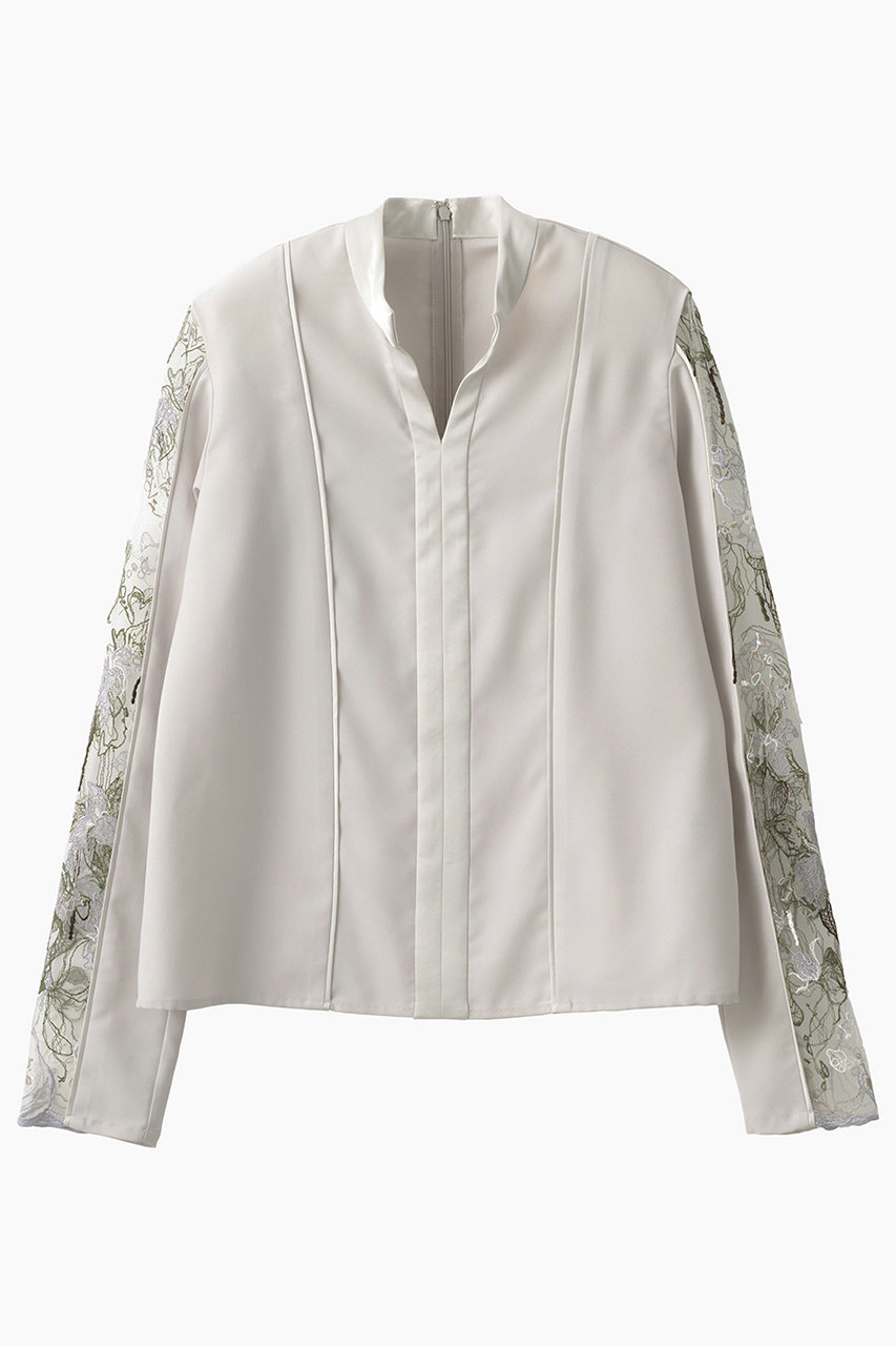 MURRAL Tears フラワー レース トップス (ライトグレー, 1) ミューラル ELLE SHOP MURRAL Tears フラワー レース トップス (ライトグレー, 1) ミューラル ELLE SHOP