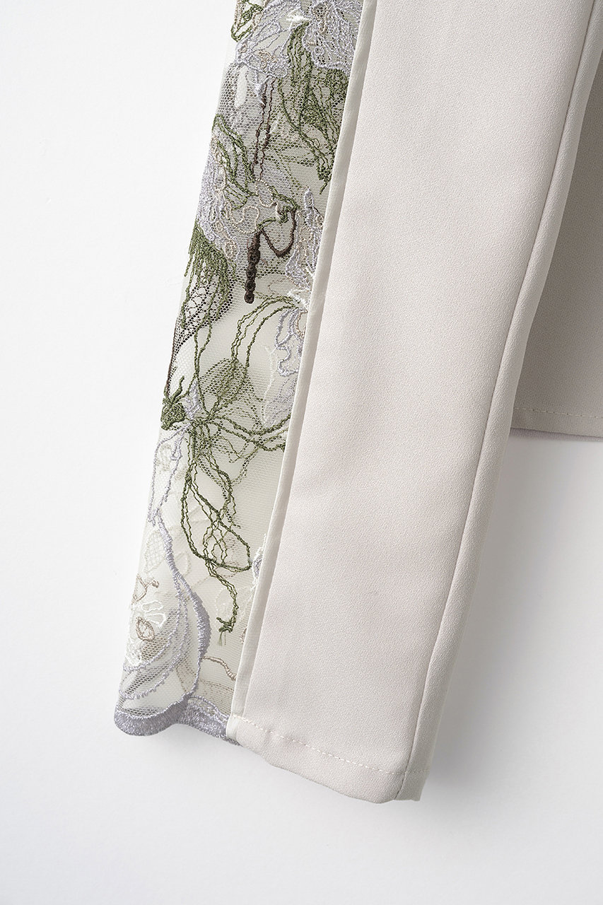 MURRAL(ミューラル)｜Tears フラワー レース トップス/ライトグレー の