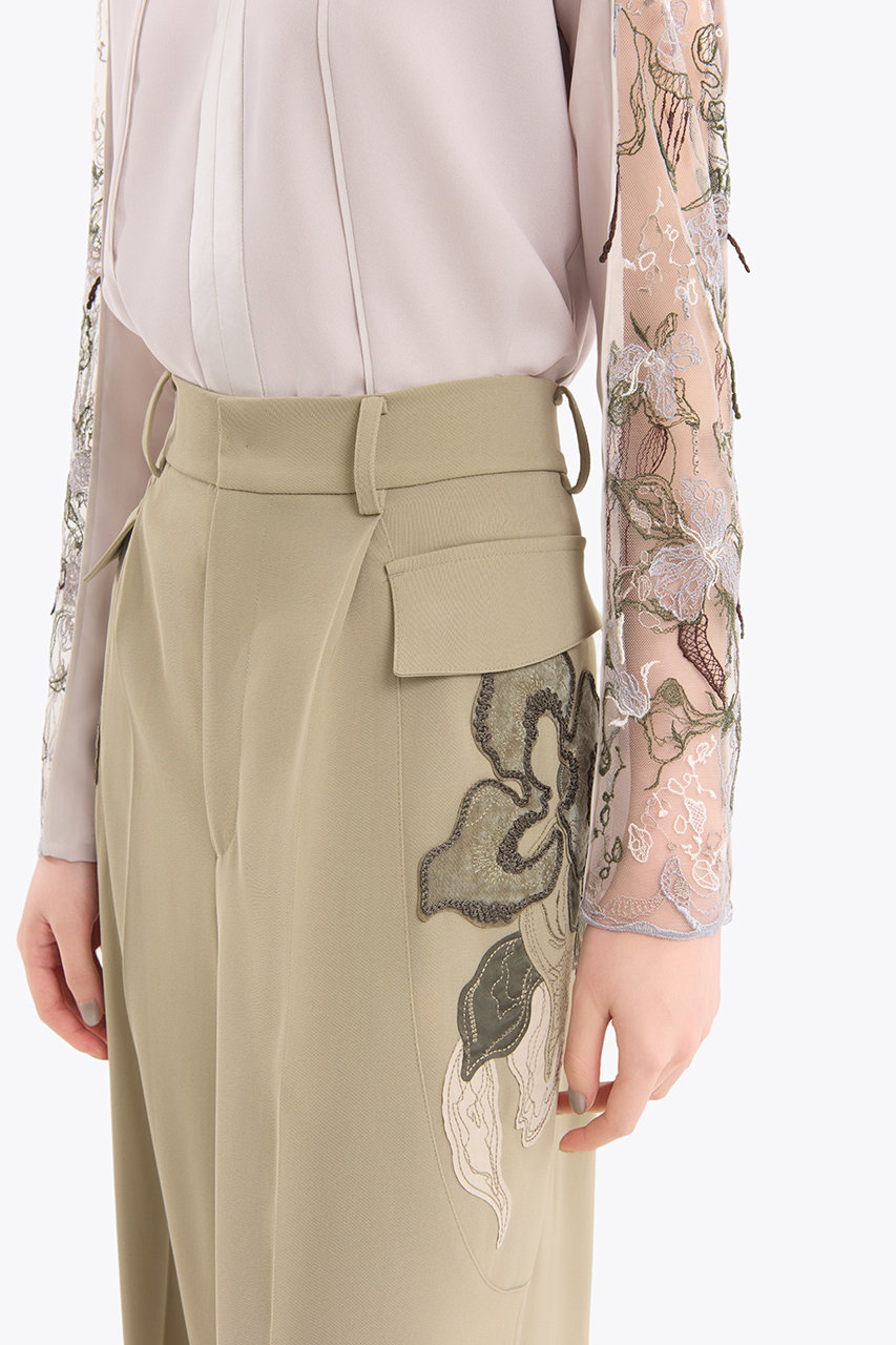 MURRAL(ミューラル)｜Tears フラワー レース トップス/ライトグレー の