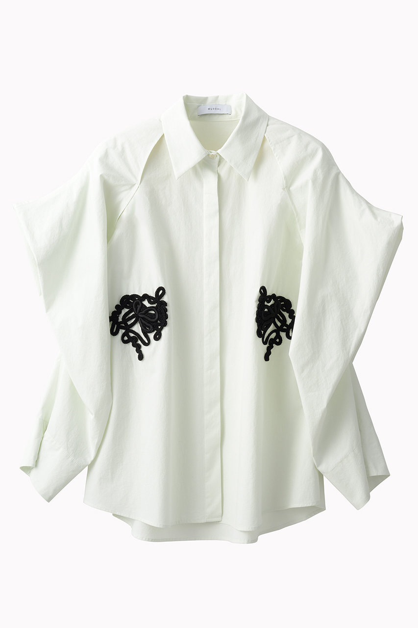 ミューラル/MURRALのTrillium エンブロイダリー シャツ(ペールミント/252-0202)