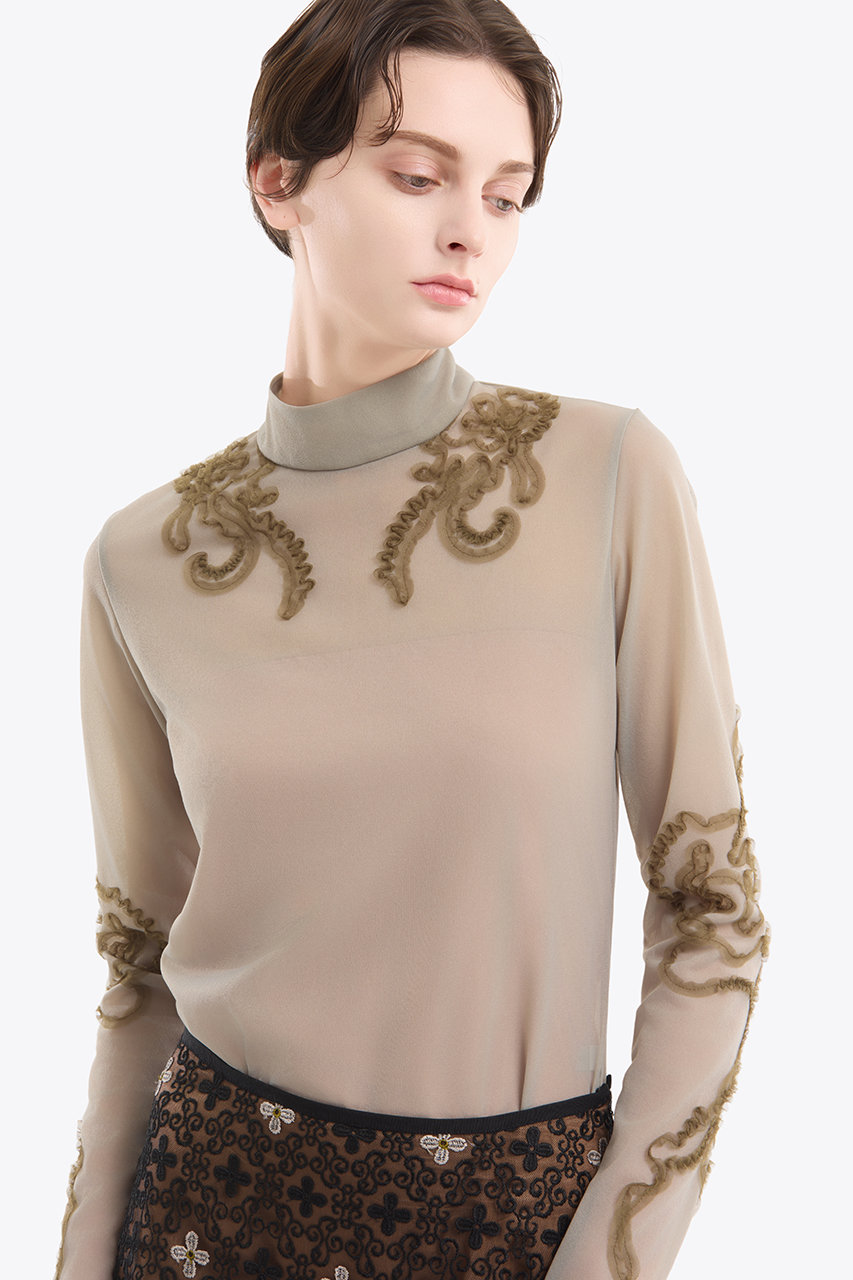 MURRAL(ミューラル)｜Moon road エンブロイダリー シアートップス