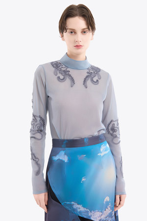 murral ミューラル 21fw トップス ブラウス シャツ MURRAL（ミューラル）の「MURRAL/mu21ss-0801 framed flower