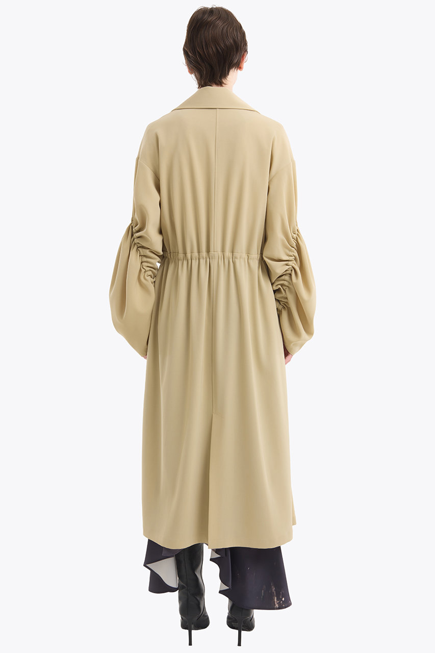 MURRAL(ミューラル)｜Gathered sleeve ミリタリーコート/ベージュ の