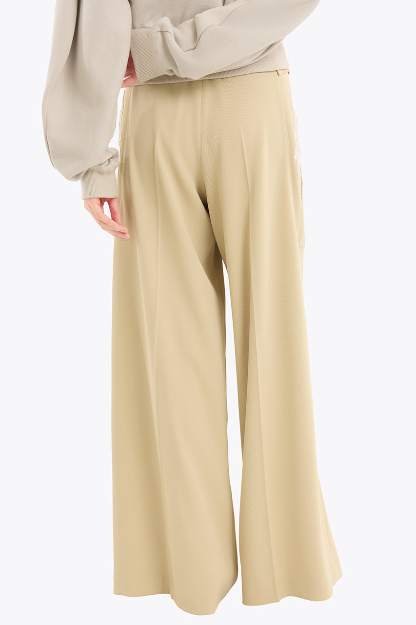 MURRAL(ミューラル)｜Patchwork エンブロイダリー スラックス/ベージュ