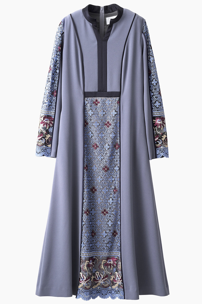 MURRAL Framed フラワー レース ドレス (ブルー, 0) ミューラル ELLE SHOP MURRAL Framed フラワー レース ドレス (ブルー, 0) ミューラル ELLE SHOP
