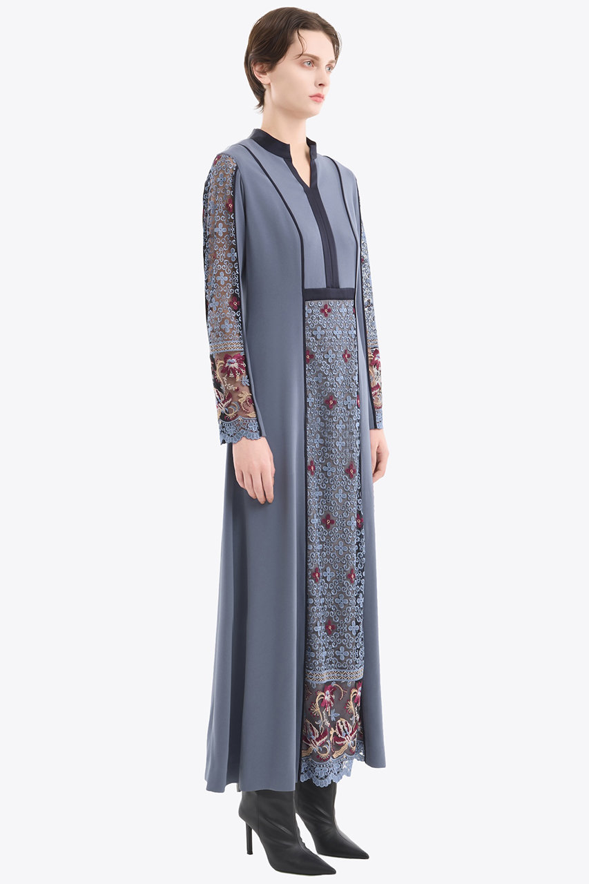 24AW MURRALエンブロイダリーレースドレス ワンピース ネイビー 24AW MURRALエンブロイダリーレースドレス ワンピース ネイビー