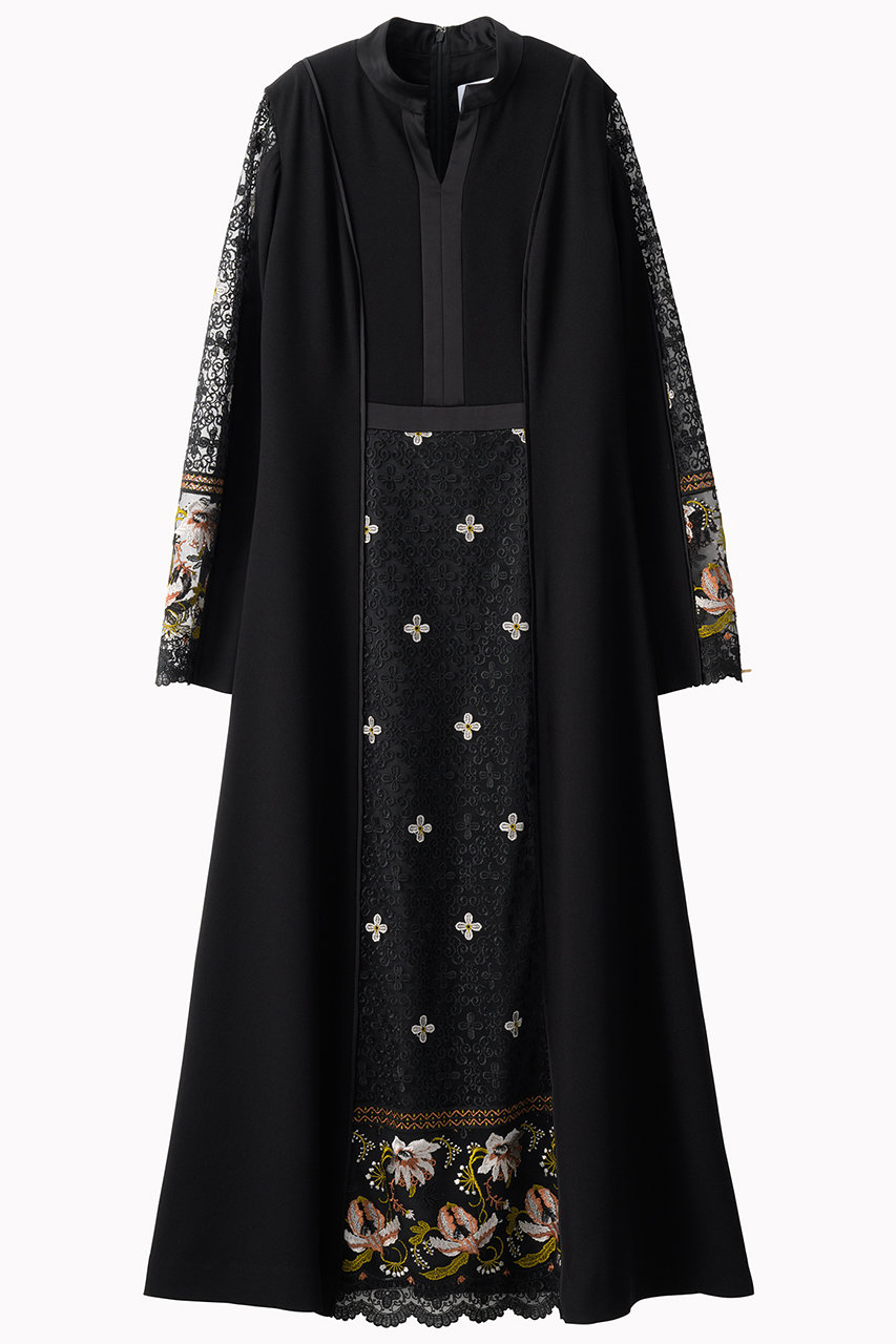 MURRAL Framed フラワー レース ドレス (ブラック, 1) ミューラル ELLE SHOP MURRAL Framed フラワー レース ドレス (ブラック, 1) ミューラル ELLE SHOP