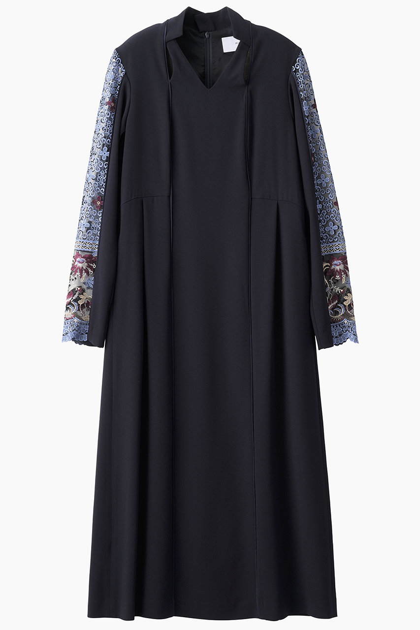 MURRAL Petal collar lace ドレス (ネイビー, 1) ミューラル ELLE SHOP MURRAL Petal collar lace ドレス (ネイビー, 1) ミューラル ELLE SHOP
