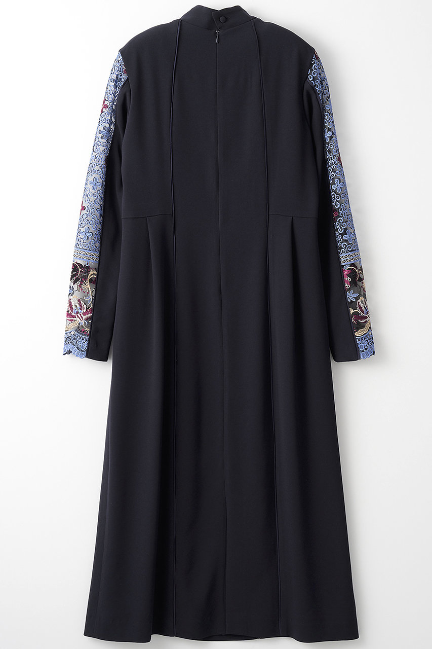 MURRAL(ミューラル)｜Petal collar lace ドレス/ネイビー の通販