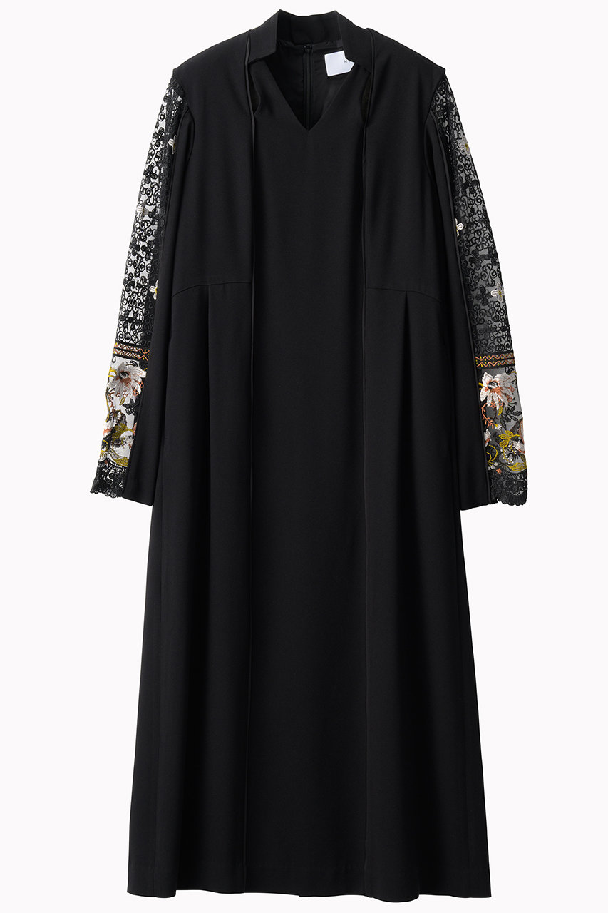 MURRAL Petal collar lace ドレス (ブラック, 0) ミューラル ELLE SHOP MURRAL Petal collar lace ドレス (ブラック, 0) ミューラル ELLE SHOP