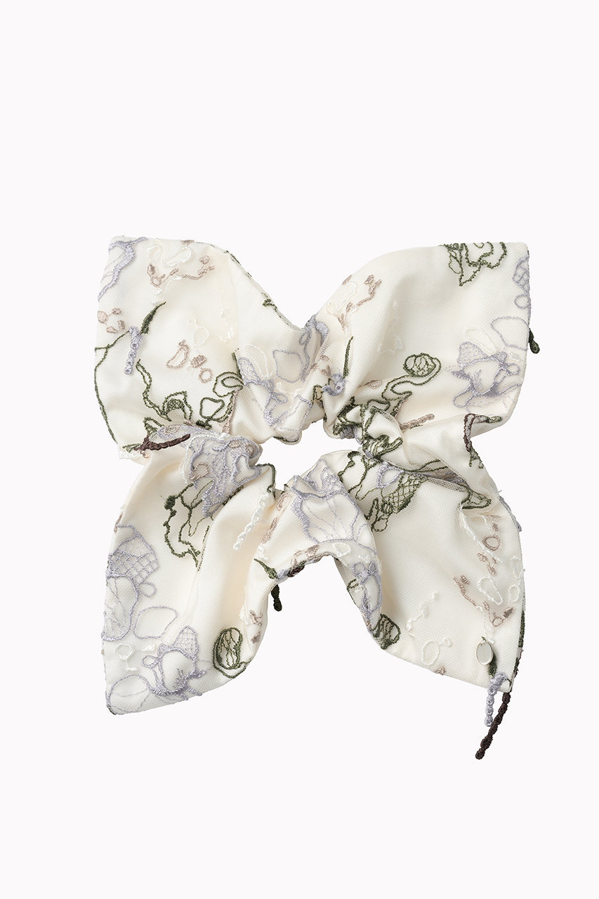 ミューラル/MURRALのTears フラワー レース シュシュ(ホワイト/252-1701)