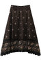 Everlasting  エンブロイダリー  レース スカート ミューラル/MURRAL ブラック