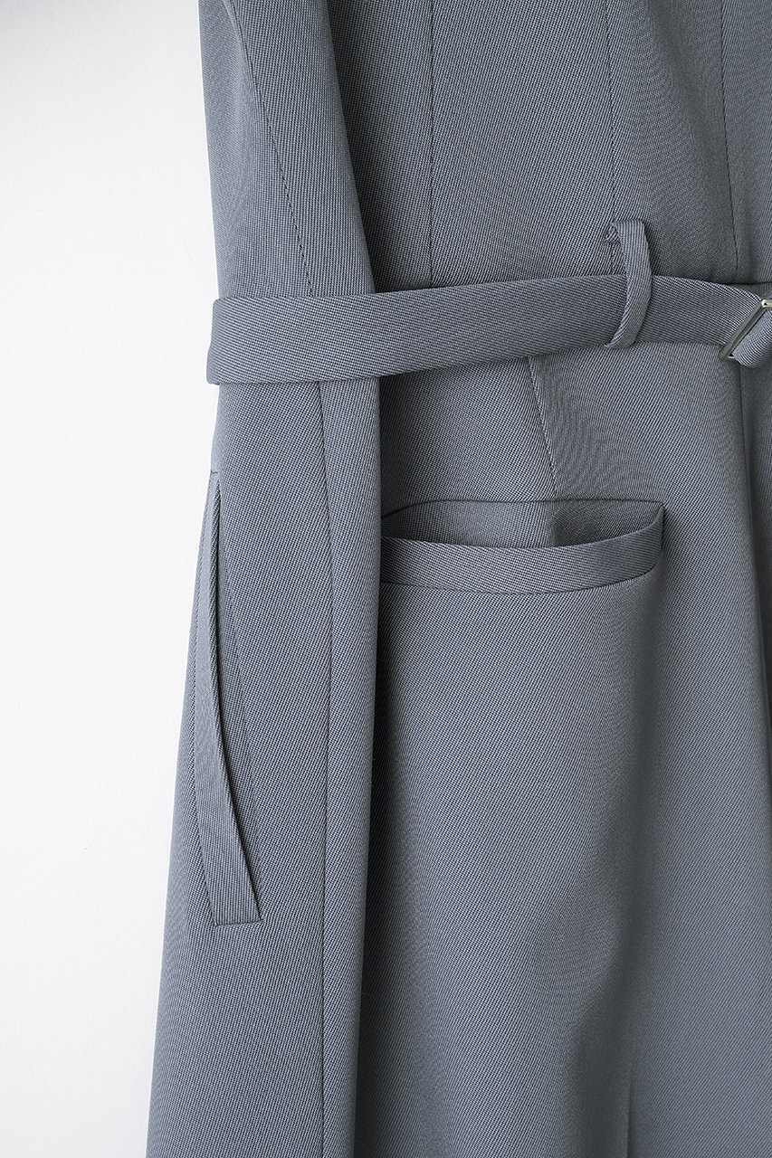 MURRAL(ミューラル)｜Slit sleeve lace ジャンプスーツ/ブルー の通販